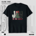 thumbnail image 1 of Joy to the World Classic Christmas Faith Inspired Festive Art Unisex T-Shirt, up to size 5XL, 1 of 2