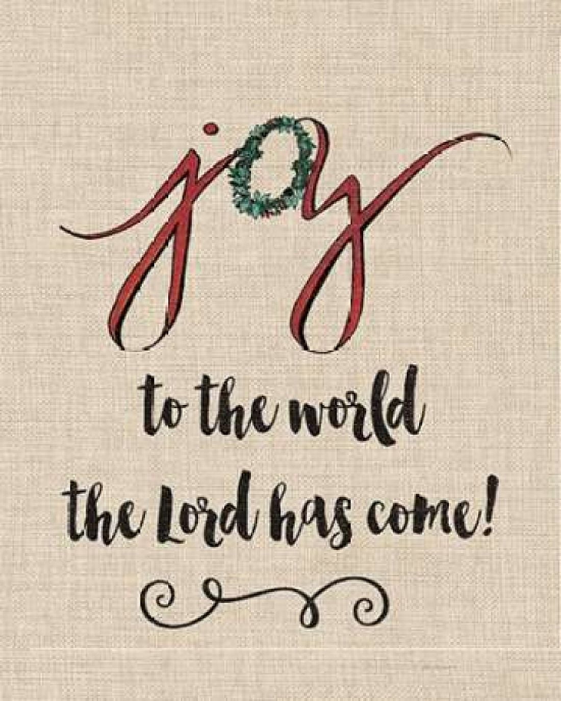 Joy to the World Linen Canvas Art - Jo Moulton (24 x 30)