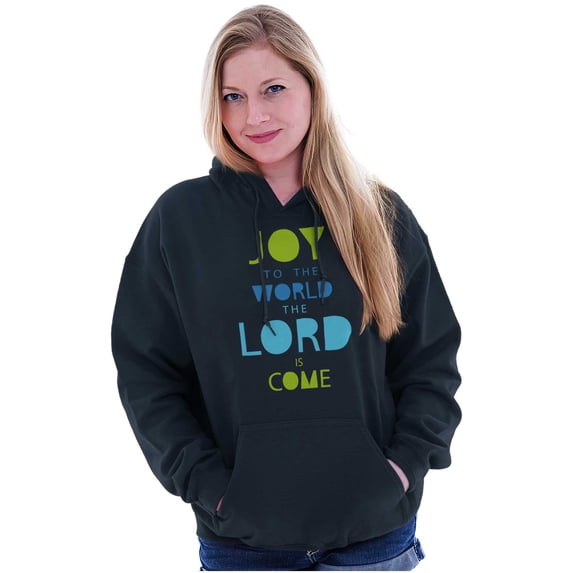 Joy to the World Lord Has Come Hoodie Sweatshirt Women Brisco Brands S