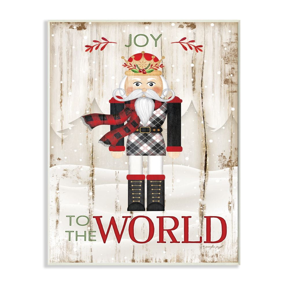 Joy to the World Christmas Nutcracker Wall Plaque