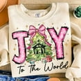 thumbnail image 1 of Joy to the World Sweatshirt, Baby Jesus Nativity Scene Christmas Shirt, Faith-Inspired Holiday Crewneck, 1 of 5