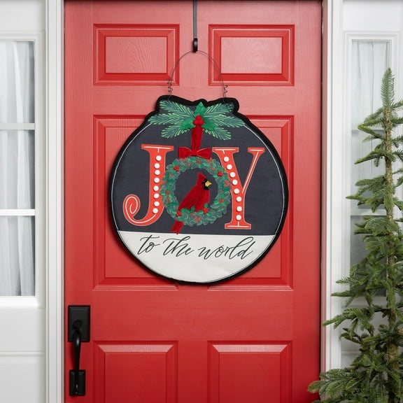Joy to the World Wreath Estate Door Dcor