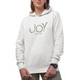 thumbnail image 1 of Joy to the World with Hand Drawn Vines, Christmas Art Merch Gift, White Hooded Sweatshirt or Hoodie, 2XL, 1 of 5