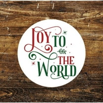 Joy to the world christmas circle metal sign Size: 12 x 12 inch