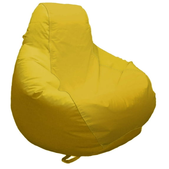 JoyBean Outdoor Bean Bag Chair Teardrop - Water Resistant Marine Vinyl Ideal for Yacht Boat Pool Patio Garden Marine - Lawn Chair - Patio Furniture - for Adults Teens Kids (Large, Yellow/Yellow)
