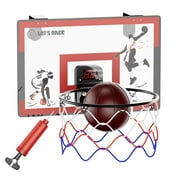 Contixo Over-The-Door Mini Basketball Hoop, Shatterproof Backboard, Flexible Rim for Slam Dunks, Electronic Scoreboard, Indoor Sports Game for Kids & Adults