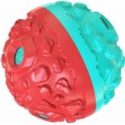 JoyBruko Dog Ball for Aggressive Chewers - Interactive Dog Toy Balls Fun Squeaky Giggle Sound to Keep Them Busy, Durable for Small Medium Large Breeds, Rubber Pet Chew Toys, Red & Blue