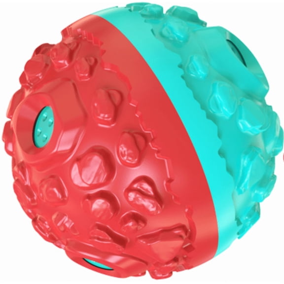 JoyBruko Dog Ball for Aggressive Chewers - Interactive Dog Toy Balls Fun Squeaky Giggle Sound to Keep Them Busy, Durable for Small Medium Large Breeds, Rubber Pet Chew Toys, Red & Blue