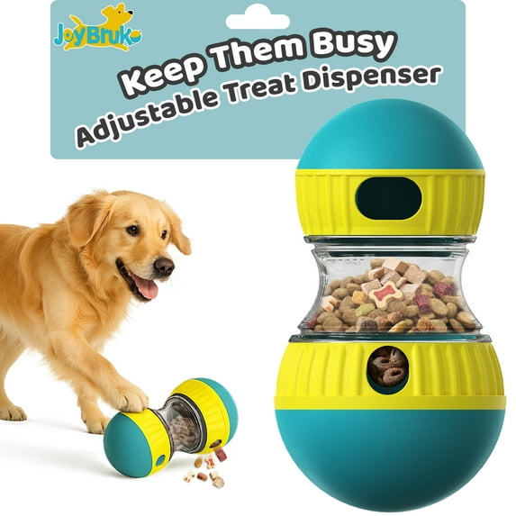 JoyBruko Interactive Dog Treat Puzzle Toys, Treat Dispensing Dog Enrichment Toys to Keep Them Busy, Adjustable Puppy Puzzle Feeder for Smart Dogs, Cognitive Toy for Small Medium Large Breed, Blue
