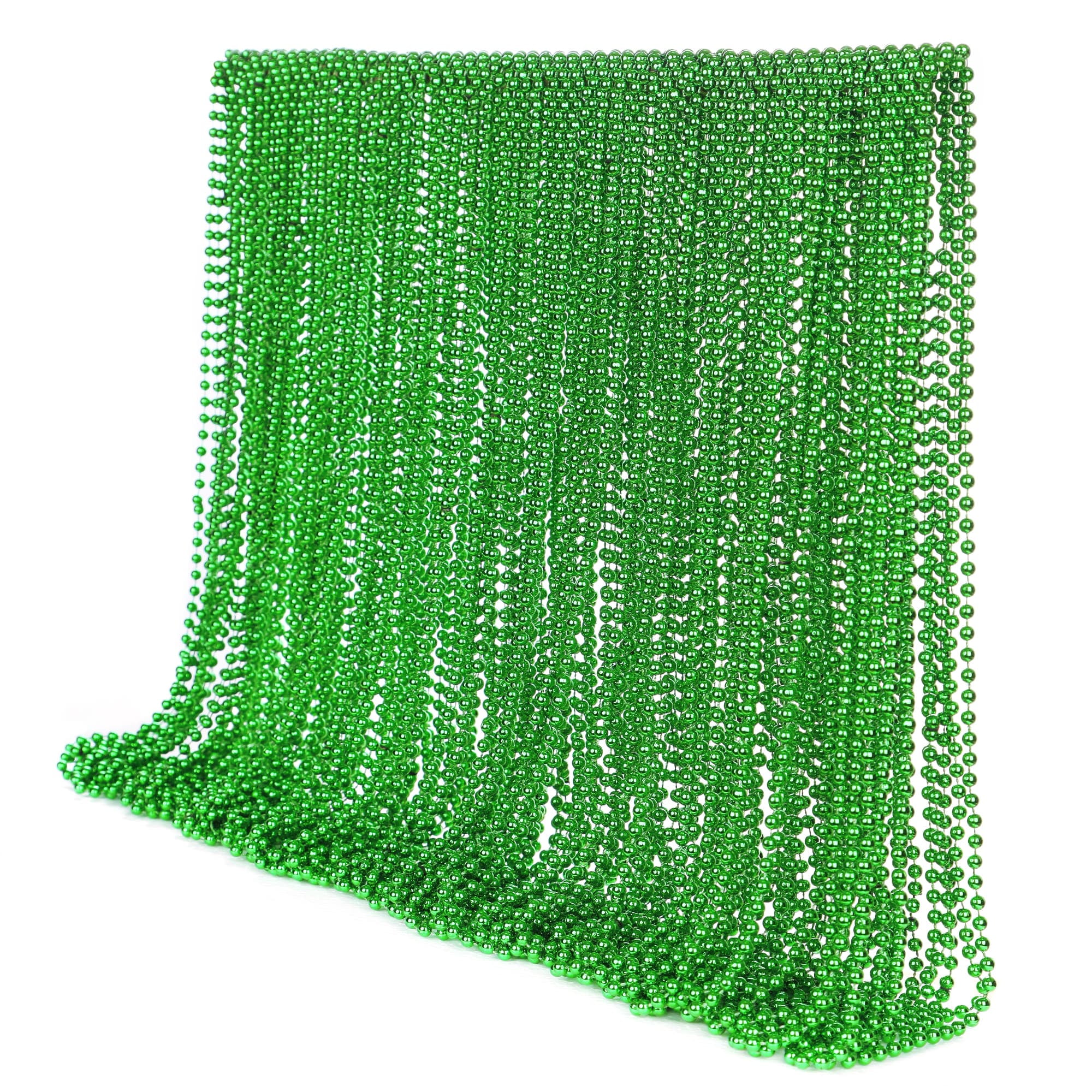 JoyGala 100PCS St Patricks Day Accessories 33" Plastic Beaded Necklaces Party Favors,Festival Parade Throw Accessory Sets for Mardi Gras