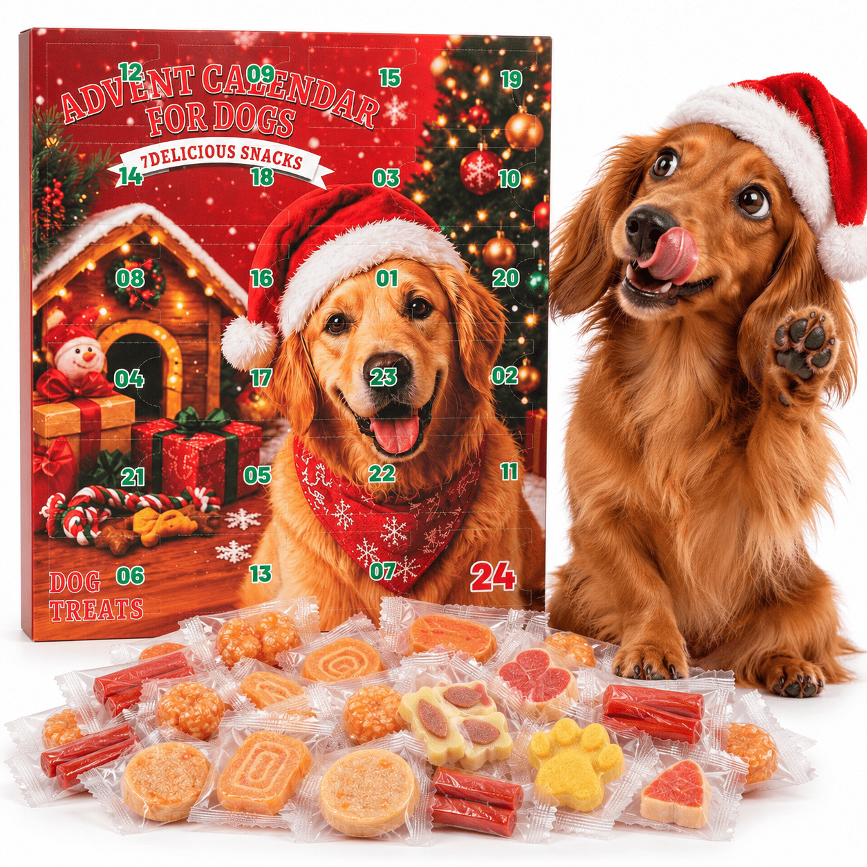 JoyGnaw Dog Treats Advent Calendar 2026, 24-Day Christmas Countdown ...
