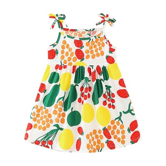 JoyHoop 1-6 Years Kids Girls Sleeveless Flower Sundress Summer Beach Strap Princess Dress Children Clothes Girls Casual Dresses