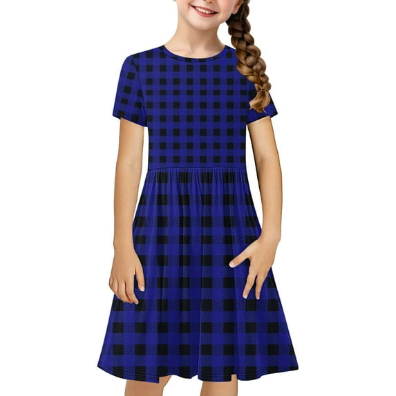 JoyHoop 2-14 Years Girls Dresses Toddler Casual Summer Dress Cute A-Line Dress for Home School