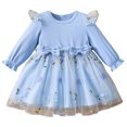 thumbnail image 1 of JoyHoop Baby Girl Dresses Ruffle Sleeve Tutu Dress Butterfly Tulle Dress Flower Girl Party Birthday Princess Dresses, 1 of 3