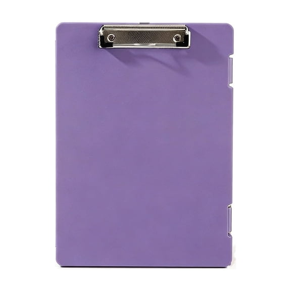 JoyHoop Clear Plastic A4 File Box with Hinged Lid, Purple Document Organizer Storage Case for Letter Size Papers, 1 Count