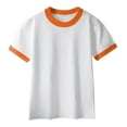 thumbnail image 1 of JoyHoop Cotton Small Children Summer Short Sleeve T Shirt Boys Girls Color Matching Soft Comfy Tops Tees Kids T-Shirts Casual, 1 of 9