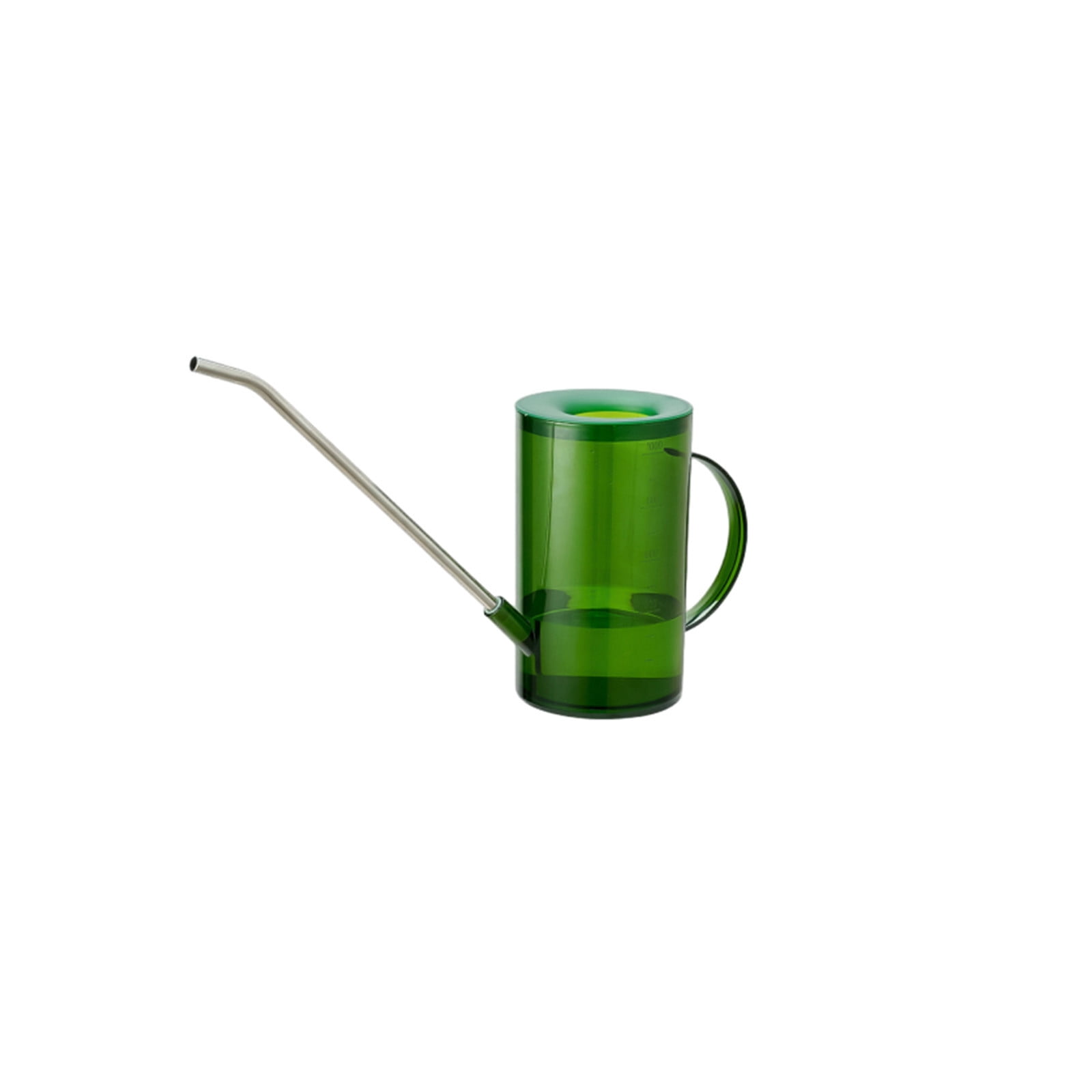 JoyHoop Durable 1000ml Watering Can with Long Spout, Transparent Plastic for Indoor Plants and Gardening, Easy to Clean, Green, 1-Pack