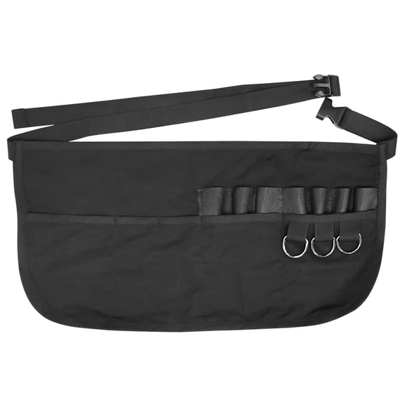 JoyHoop Durable Half Apron with Adjustable Waist Belt and Multiple Pockets, Water-Resistant Fabric for Kitchen Restaurant & Craft Use, Black, 1-Piece
