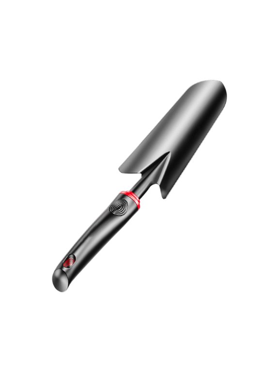Durable Quenched Steel Garden Spade, Heavy-Duty Shovel for Planting and Weeding, Fiber Reinforced Handle, Black, 12.4 Inches