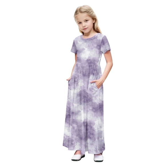 JoyHoop Elegant Girl'S Maxi Dress with Pockets - Perfect for Casual and Formal Occasions