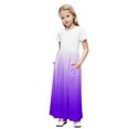 thumbnail image 1 of JoyHoop Girl Maxi Dress Floral Short Sleeve Dresses with Pockets for Girls 4-14 Years, 1 of 9