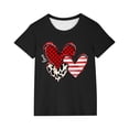 thumbnail image 1 of JoyHoop Girl's Heart Graphic T Shirts Short Sleeve Round Neck Summer Tee Tops, 1 of 4
