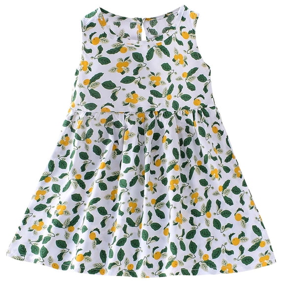 JoyHoop Girls' Dress Summer Cotton Baby Sundress 6month-7 Years Kids Princess Dress Children'S Print Dress Thin and Comfortable