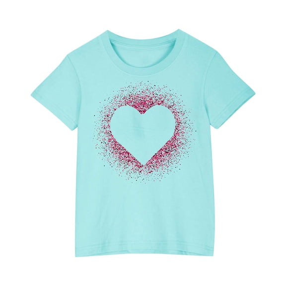 JoyHoop Graphic Tees for Girl Floral Print Short Sleeve Round Neck T Shirts Tops