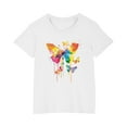 thumbnail image 1 of JoyHoop Graphic Tees for Girl Floral Print Short Sleeve Round Neck T Shirts Tops, 1 of 6