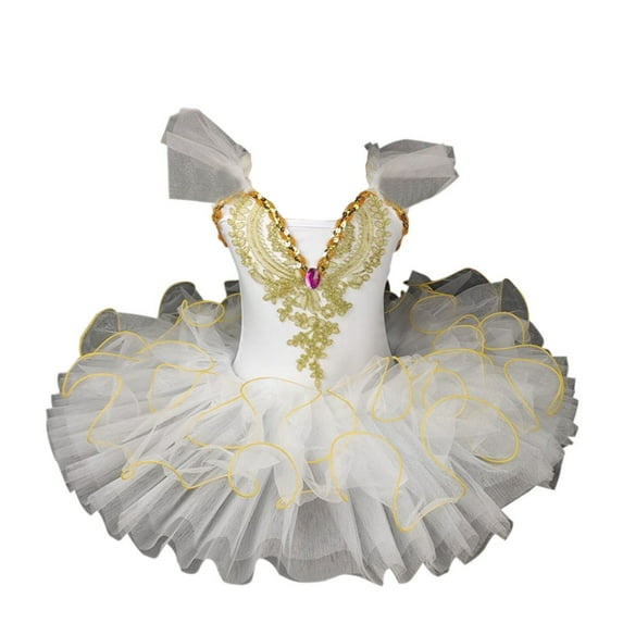 JoyHoop Kids Toddler Ballet Tutu Dancing Dress Children Swan Costumes Ballerina Clothing Teen Ballroom Ballet Outfits for Girls