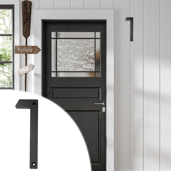 JoyHoop Modern Floating House Number, Acrylic Digital Display with Easy Installation for Doors & Walls, 6-Inch Size, Black