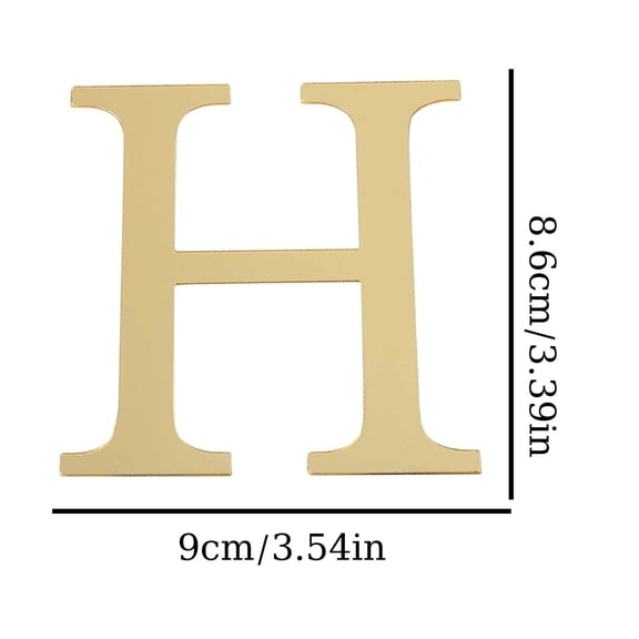 JoyHoop Reflective Acrylic Mirror Wall Stickers with 26 Letters for DIY Home Decor, Easy to Install on Smooth Surfaces, 1 Set