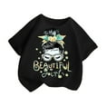 thumbnail image 1 of JoyHoop Shirt for Toddler Boys Girls Cute Face Sunglasses Graphic Tshirt Gift Short Sleeve Unisex Tops, 1 of 3