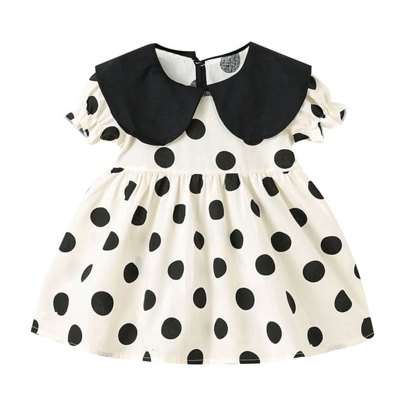 JoyHoop Toddler Baby Girl Dresses Summer Clothes Short Sleeve Dress Ruffle Infant Sundress Cute Girls Outfit