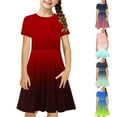 thumbnail image 1 of JoyHoop Toddler Girl'S Cotton Dress Toddler Girls Summer Dress Casual Print Short Sleeve Dresses Girls Sundress, 1 of 8