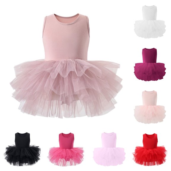 JoyHoop Toddler Girls Ballet Skirted Leotards Strap Tutu Dress Party Costumes for Dance 18months To 7t