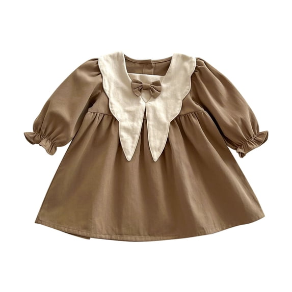 JoyHoop Toddler Kids Baby Girl Dress Lantern Long Sleeve Casual Dresses Girls Fall Winter Outfit Clothes