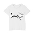 thumbnail image 1 of JoyHoop Valentine Shirts for Girls: Cute Love Graphic Tee Short Sleeve Heart Tops, 1 of 4