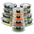 thumbnail image 1 of JoyJolt 24-Piece Fluted Food Storage Container Set with Lids - Black, 1 of 5