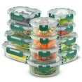 thumbnail image 1 of JoyJolt 24-Piece Fluted Food Storage Container Set with Lids - Green, 1 of 5