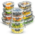 thumbnail image 1 of JoyJolt 24 Piece Glass Storage Container Set - Food Containers with Leakproof Lid - Meal Prep Jars, 1 of 10