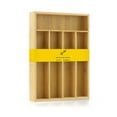 thumbnail image 1 of JoyJolt 5 Compartment Bamboo Drawer Organizer, 1 of 12