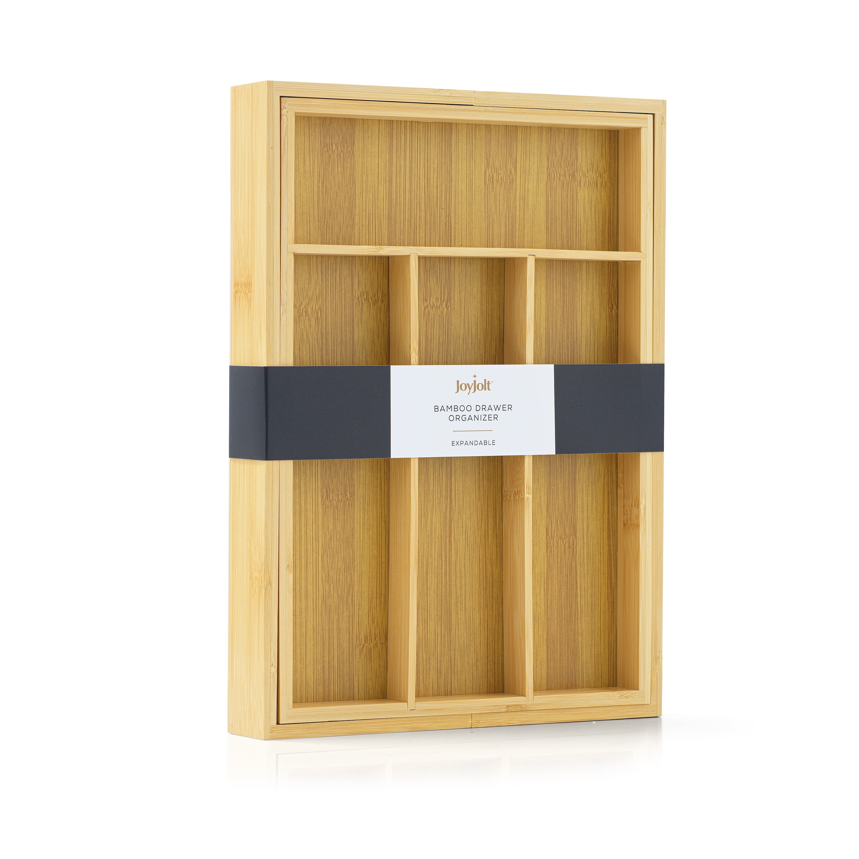 Adjustable Natural Bamboo Expandable Flatware Organizer
