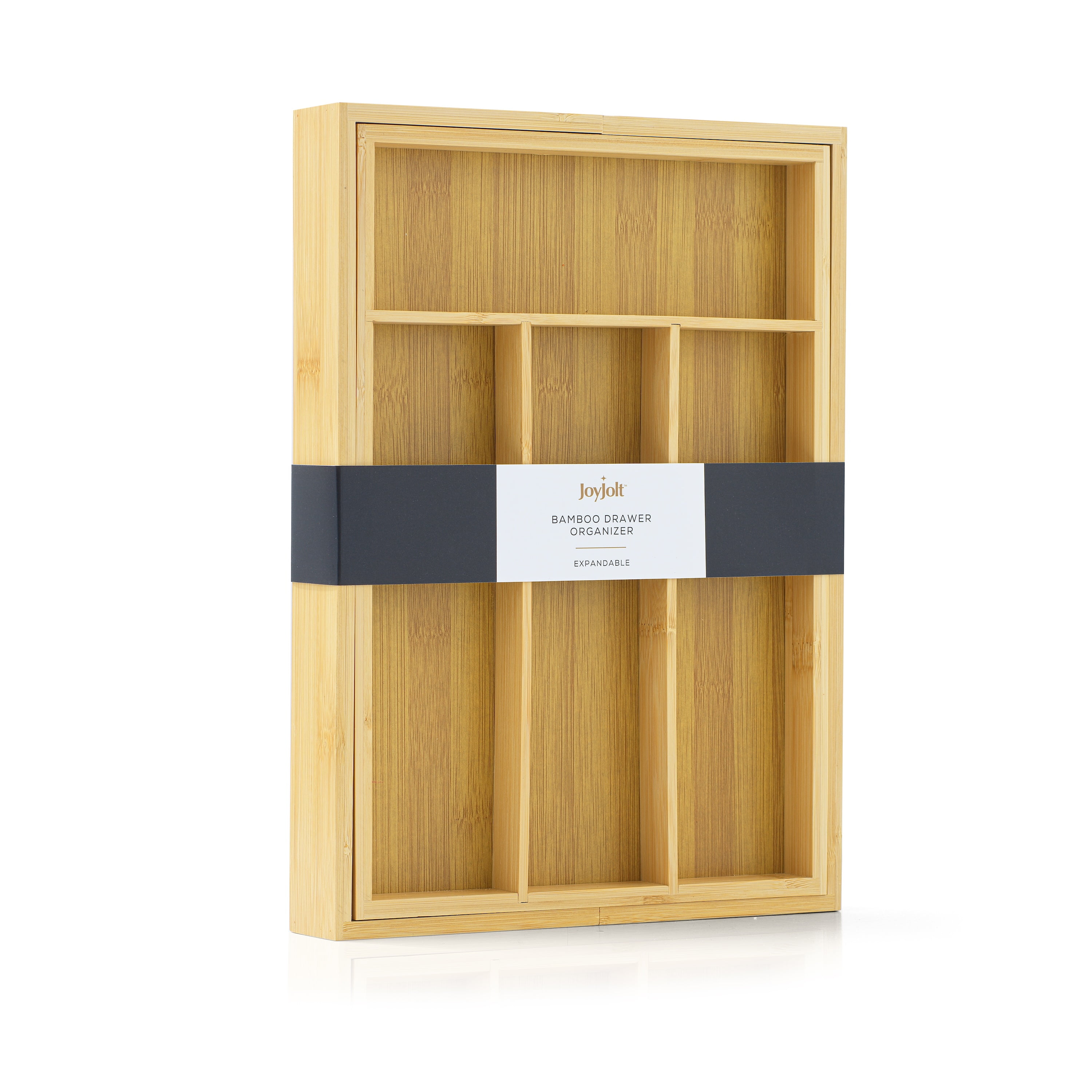 Adjustable Natural Bamboo Expandable Flatware Organizer
