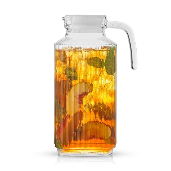 Brightware Glass Pitcher with 2 Lids - 56 oz