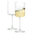 JoyJolt Claire Crystal White Wine Glasses, Set of 2, Large, Stemmed