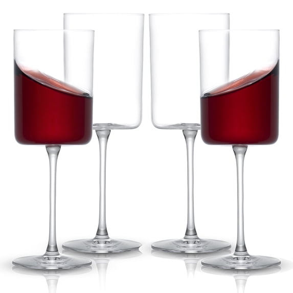 JoyJolt Claire Stemmed Red Wine Glasses Set of 4