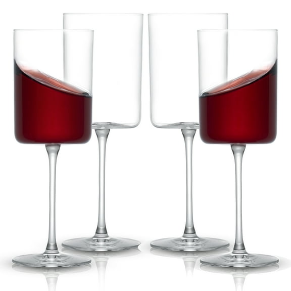 JoyJolt Claire Stemmed Red Wine Glasses Set of 4