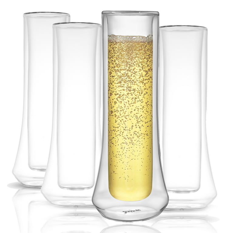 JoyJolt® Cosmos Crystal Champagne Glasses, 4ct.