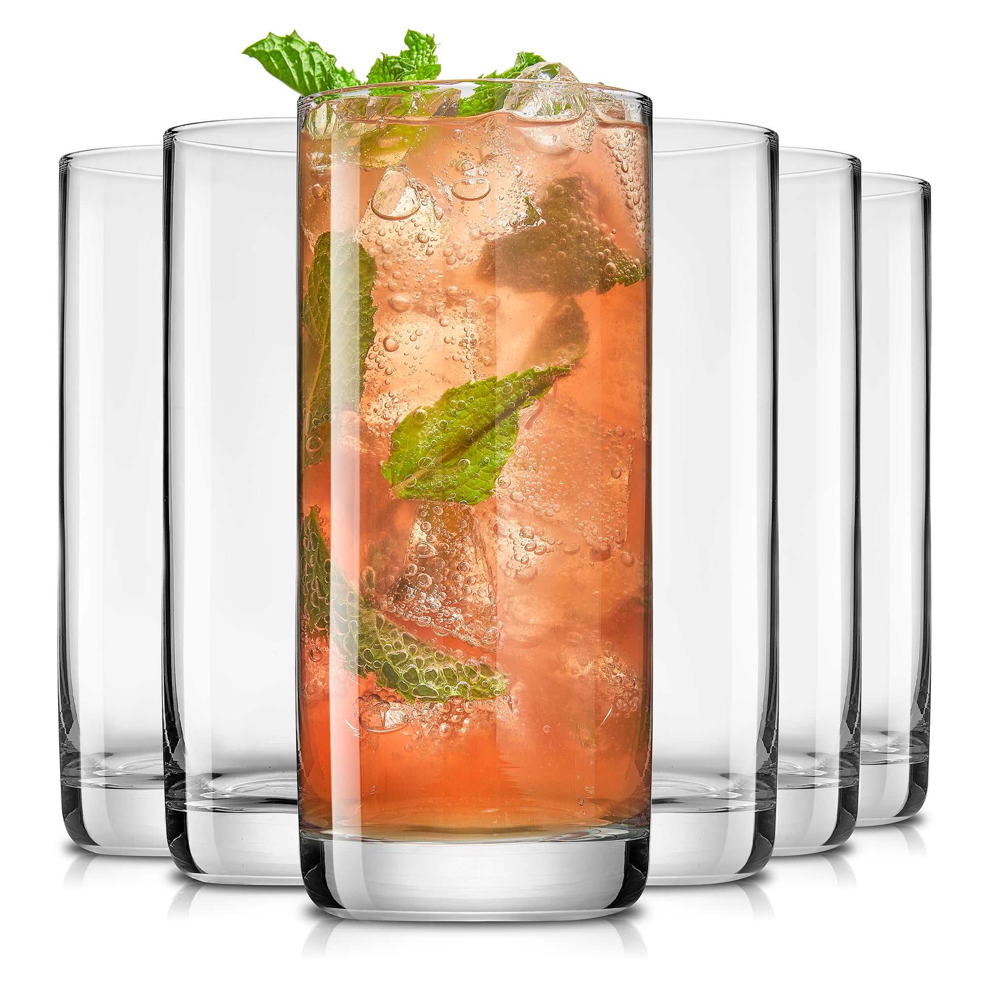 JoyJolt Faye Highball Glasses, Set of 6